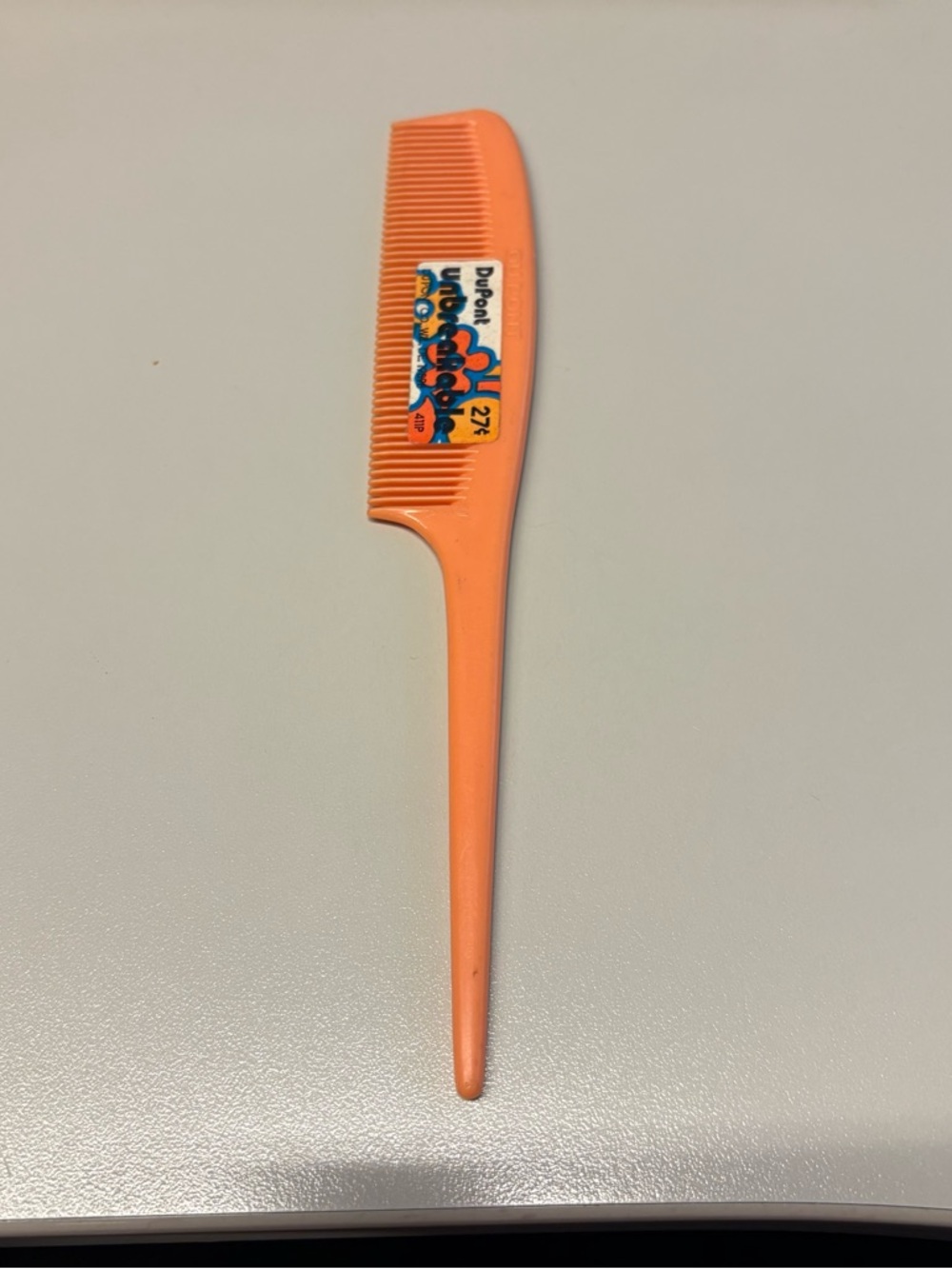 DuPont Vintage Rat Tail Comb - Peach Color